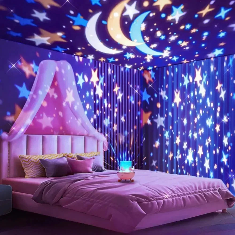 Magical Bunny Night Light Projector– 360° Rotating Lamp for kids